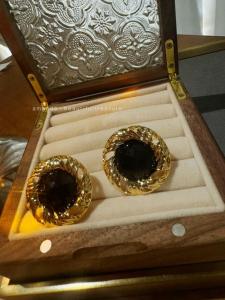 Exaggerated Large round Black Earrings Womens Elegant French Style Fashion Jewelry Statement Piece Alloy Material