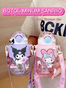BOTOL MINUM SANRIO LUCU BOTOL TRAVELLING  BOTOL ANAK SEKOLAH KADO ULANG TAHUN  BIRTHDAY GIFT KADO ANAK CEWEK KADO ANAK COWOK TUMBLER KUROMI MELODY CINAMORROL POCACO | KMK