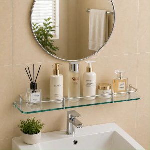 Glass Shelf Rack | Bathroom Shelf | Rack Kaca