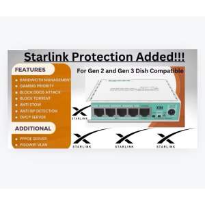 Star link Mikrotik Hex gr3 Protection Piso Wifi Vlan 22 and Lan With SL Config and Full Admin
