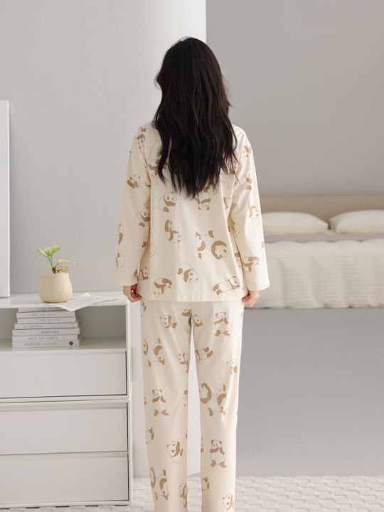 MiiOW%20%7C%20Pure%20Cotton%20Long%20Sleeve%20Sleepwear%20Set%20For%20Women%20Autumn%20New%20Style%20Cartoon%20Pattern%20Large%20Size%20Home%20Clothes%20Casual%20Style%20-%20Image%206