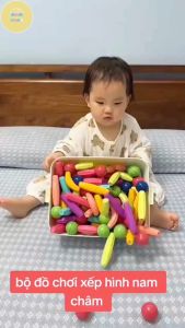 Đồ Chơi Xếp Hình Nam Châm Từ Tính UMOO Chính Hãng 42 và 64 chi tiết cho bé từ 2 tuổi - Mom & Home