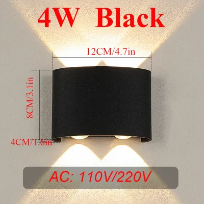 LED Wall Light AC110V-220V Outdoor Waterproof Home Decoration Up Down Wall Interior Lamp Living Room Bedroom Stairs Lighting
