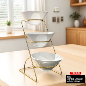 Chinese Style Ceramic Buffet Table Small Dish Display Box Cold Dish Fruit Plate Salted Vegetable Bowl Breakfast Utensils Arrangement