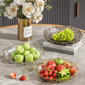 Light Luxury Multi-layer Transparent Dessert Plate Stand Fruit Tray for Home Party Dried Fruit Snack Plate Bar Counter Display Cake Stand