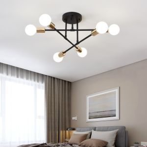 Nordic living room pendant lights modern and minimalist restaurants iron art ceiling lights creative and personalized industrial style bedroom lighting fixtures