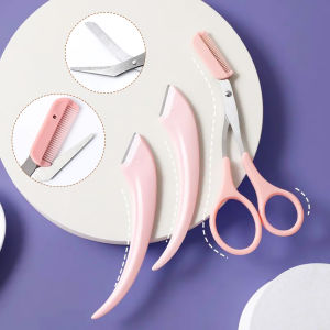 Masely Eyebrow Razor Set Eyebrow Shaver For Women Men Eyebrow Scissors With Comb Brow Trimmer Scraper