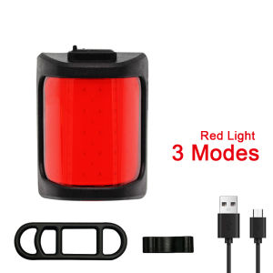 COB Bicycle Tail Lights USB Rechargeable LED Bike Warning Back Rear Lights for Night Riding Easy to Install Bicycle Accessories