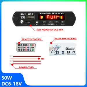 160W Amplifier Bluetooth 5.1 MP3 Decoder Board 2*80W Audio Player 12V DIY MP3 Player Car FM Radio Module TF USB Mic Record Call