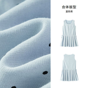 Váy Không Tay Semir Mùa Hè 2025 Váy Xếp Nếp Họa Tiết Chấm Bi Dễ Thương Cho Nữ Váy Vest Cổ Vuông Váy Dài Vừa Phải