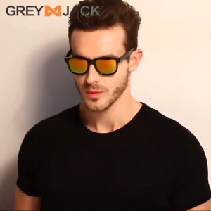 Grey Jack Kacamata Hitam Sunglasses Polarized Style Kotak Simple Fashion Wanita dan Pria Terbaru 2104