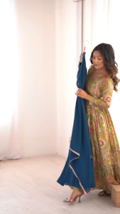 [PRE ORDER : 10 DAYS] Pure Fox Blooming Georgette Anarkali Set Size M to 2XL