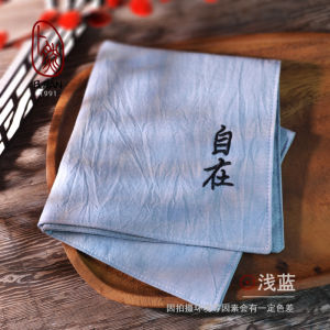 ที่กําหนดเองปักผ้าเช็ดหน้าผ้าฝ้ายแท้สองชั้นสไตล์จีนแบบดั้งเดิมผ้าขนหนูสี่เหลี่ยมดูดซับเหงื่อของขวัญที่เหมาะสําหรับนักเรียน