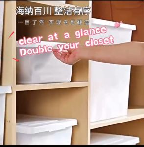 Storage Box Organizer Muji Basket Container With Lid Kitchen Storage Cabinet Kotak Penyusun Kotak Penyimpanan Bekas Bakul Muji Dengan Tudung Kabinet Penyimpanan Dapur Kotak