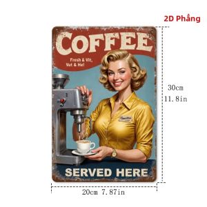 CIFbuy | Biển Hiệu Kim Loại 2D Phong Cách Đồng Cổ Điển 8x12 Inch Trang Trí Nghệ Thuật Treo Tường Cho Quán Bar Cafe Beach Villa Backyard Cottage - 1PC