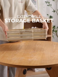 LOCAUPIN Household Storage Organizer Box Desktop Student Cosmetics Storage Basket Extendable Kitchen Sorting Organizer
