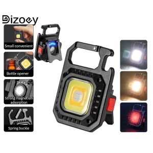 ไฟการตั้งแคมป์กลางแจ้งพกพาได้ LED ขนาดเล็ก ไฟฉาย USB ที่เปิดจุกขวดทรงซังข้าว โพด กุญแจ