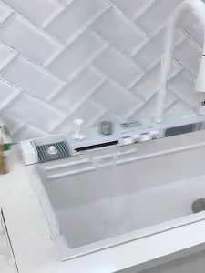 304 สแตนเลสสตีลสีขาวปลาวาฬ Raindance น้ำตกอ่างล้างจานดิจิตอลจอแสดงผลรังผึ้งขนาดใหญ่ SINGLE SLOT KITCHEN Home จานอ่างล้างหน้า