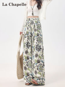 La Chapelle | Thin Lightweight Ethnic Style High Waist Wide Leg Pants