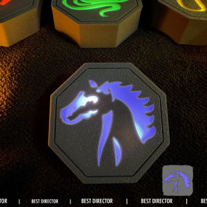 Creative Luminescent Zodiac Stone Keychain Amulet Decoration Bag Pendant around the World in 80 Days Adventure Collectible