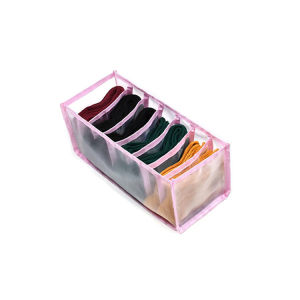 กล่องเก็บของแบบพับได้ 7 ช่องใส สำหรับจัดระเบียบชุดชั้นใน ถุงเท้า เสื้อชั้นใน ผ้าคลุมตู้เสื้อผ้า กางเกง ผ้าพันคอ ถุงเท้า