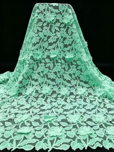 OLEVO | 5 Yards 130CM Width Water-soluble Milk Silk Lace Three-dimensional Fabric Dress Colorful Embroidered Clothing Fabric AT2983-A