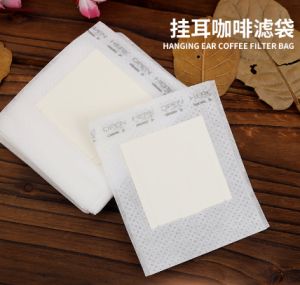 50Pcs Portable Coffee Filter Bag with Hanging Ear Design Disposable Drip Coffee Filter Paper Bag Single Serve Pour Over Coffee Filter Compatible with a Wide Variety of Coffee Cups/Utensils
