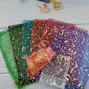 10Pcs/Set Organza Bag Kantong Serut Souvenir Organza Pouch Kantong Serut Organdi Kantong Souvenir