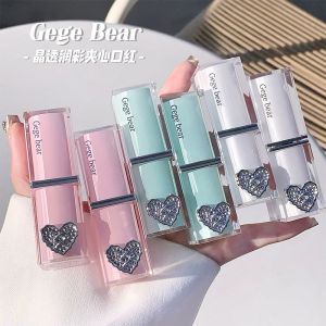 Gege Bear Heart Shaped Lipstick Long Lasting Moisturizing Non-Stick Cup Beauty Enhancing Student Natural Fairness Lip Gloss