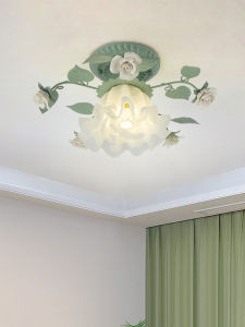 Meiyuan Korean style countryside light ceiling light rose iron flower and grass light entrance hallway balcony light homestay ceiling light