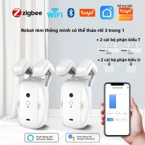 Tuya 3 Trong 1 Động Cơ Rèm Thông Minh Robot Điện WiFi Tự Động Với Ứng Dụng Điều Khiển Từ Xa Hẹn Giờ Hoạt Động Với Alexa Google Home
