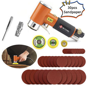 NuoDdunco Mini Random Orbit Air Sander 1"/2"/3" Pneumatic Grinding Machine High Speed ​​​​Polisher for Cars With 30pcs Sandpaper