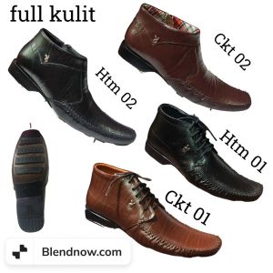Sepatu pantofel pria loafer bahan kulit fantopel kerja slip-on