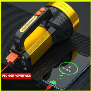 [PRELOVED] Portable Super Bright Flashlight Big Beam Long Range Flashlight Spotlight USB Rechargeable Outdoor Waterproof patrol flashlight flash light flashlight waterproof original mini flashlight led flashlight rechargeable heavy duty