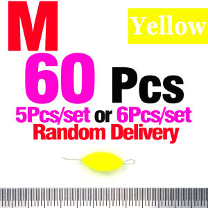MNFT 60Pcs Seven-star Float Beans Red Yellow Oval Space Beans Floater Carp Fishing Accessories Mini Oval Fishing Float