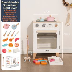 Sound and Light Simulated Childrens Wooden Play Kitchen