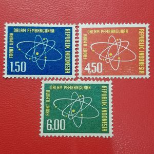 Prangko Indonesia Kuno koleksi lawas 3 Pcs Seri Front Ilmiah Tahun 1962 UN USED