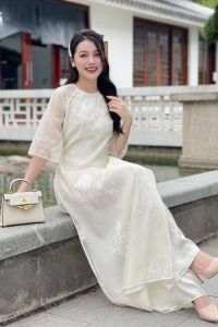 Áo dài cách tân tapta lụa đẹp 4 tà đính kết đẹp hàng thiết kế giá xưởng bản lẻ rẻ như sỉ