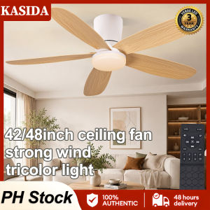 KASIDA NEW ceiling fan with light modern ceiling fan with remote control 3 color dimming 6 speed wind ceiling fan with led light DC Motor Silent ceiling fan heavy duty ceiling lights with fan for living room dinning room