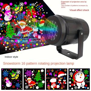 Christmas Projector Light Outdoor Garden Landscape Lighting Snowflake Laser Projector for House Wall Holiday Xmas Decor USB/EU