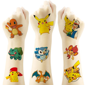 ToyStory 20Pcs Pokemon Tattoo Stickers Waterproof Cute Pikachu Sticker Funny Cartoon Kids Christmas Birthday Gift