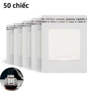 200 Chiếc Dùng Một Lần Treo Tai Giấy Lọc Cà Phê Nhỏ Giọt Túi Cà Phê Di Động Nhà Cắm Trại Dụng Cụ Lọc Cà Phê Giấy Lọc