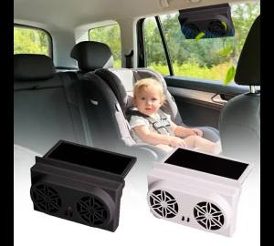 Dual Fan Solar Car Cooler Vent Fan Light Sensing Auto Exhaust Heat Remove Fan USB Rechargeable Car Window Cooling Fan