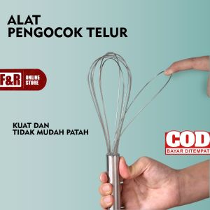 Kocokan Telor Pengaduk Adonan Kue Susu WhiskerAlat Pengocok Telur Spiral Kawat Stainless Multifungsi Better Beater