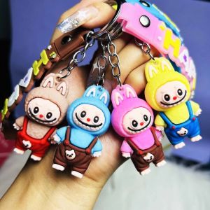 จี้กุญแจรูปแกะน่ารัก ของขวัญปีใหม่ ของเล่นรูปตุ๊กตา งานฝีมือ ที่มาจากการ์ตูน สไตล์การ์ตูน จี้กุญแจผ้าลายสก็อต