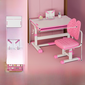 Childrens Study Desk Elementary School Student For Home Writing Desk Childrens Special Desk for Homework Adjustable Table and Chair Suit