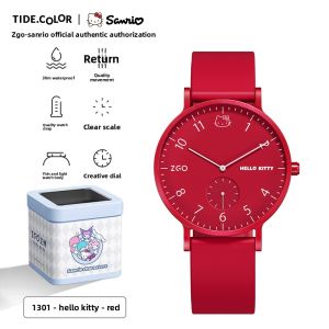 Tide color | Collaboration Female College Student Red Sports Quartz Watch Big Dial