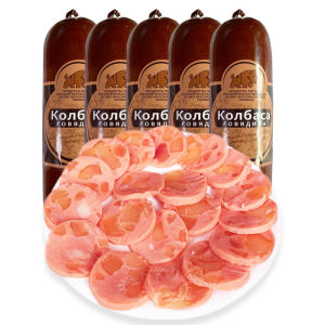 Russian Beef Tendon Sausage Russian Specialty Food Ham and Sausage Russian Meat Sausage Rubles Sausage Instant Food Antipasuto