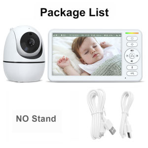 No WiFi Baby Monitor 6" ScreenPan-Tilt-Zoom Video Upgrade with Camera and Audio Night Vision VOX 2-way Talk Lullabies Monitor