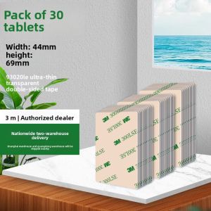 3M | Ultra-Thin Transparent Heat-Resistant Waterproof Strong Adhesive Double-Sided Tape Squares